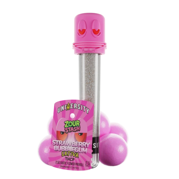 Preroll_UniversityxZourstash_StrawberryBubblegum_THCP