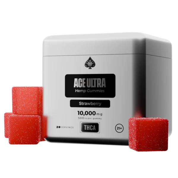 ACE ULTRA THCA Gummies 10 Pack — Strawberry flavor
