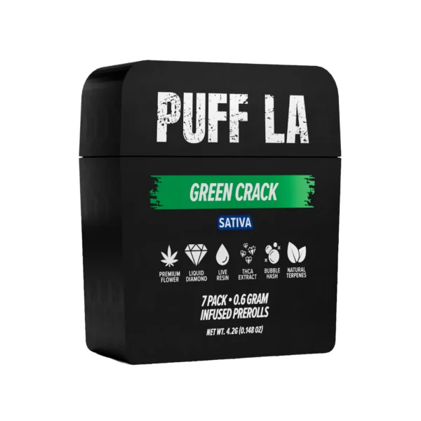 Green Crack_7 Pack Prerolls_Puff LA