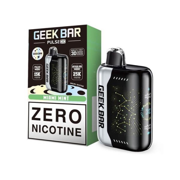 geek bar-pulse-zero nicotine-miami mint